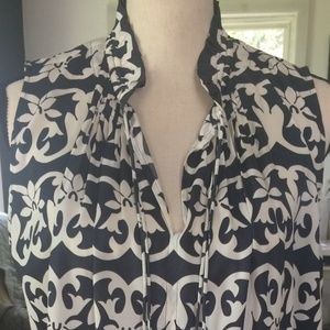 LOFT Blue/White Tunic Blouse